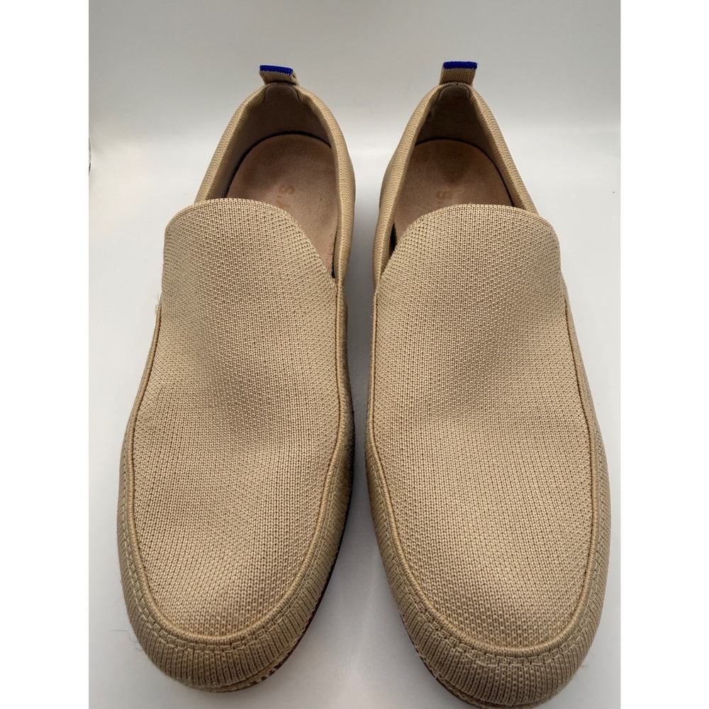 Rothy's The Loafer Mens Sand Tan Knit Slip On Flat Shoes Sustainable Excellent